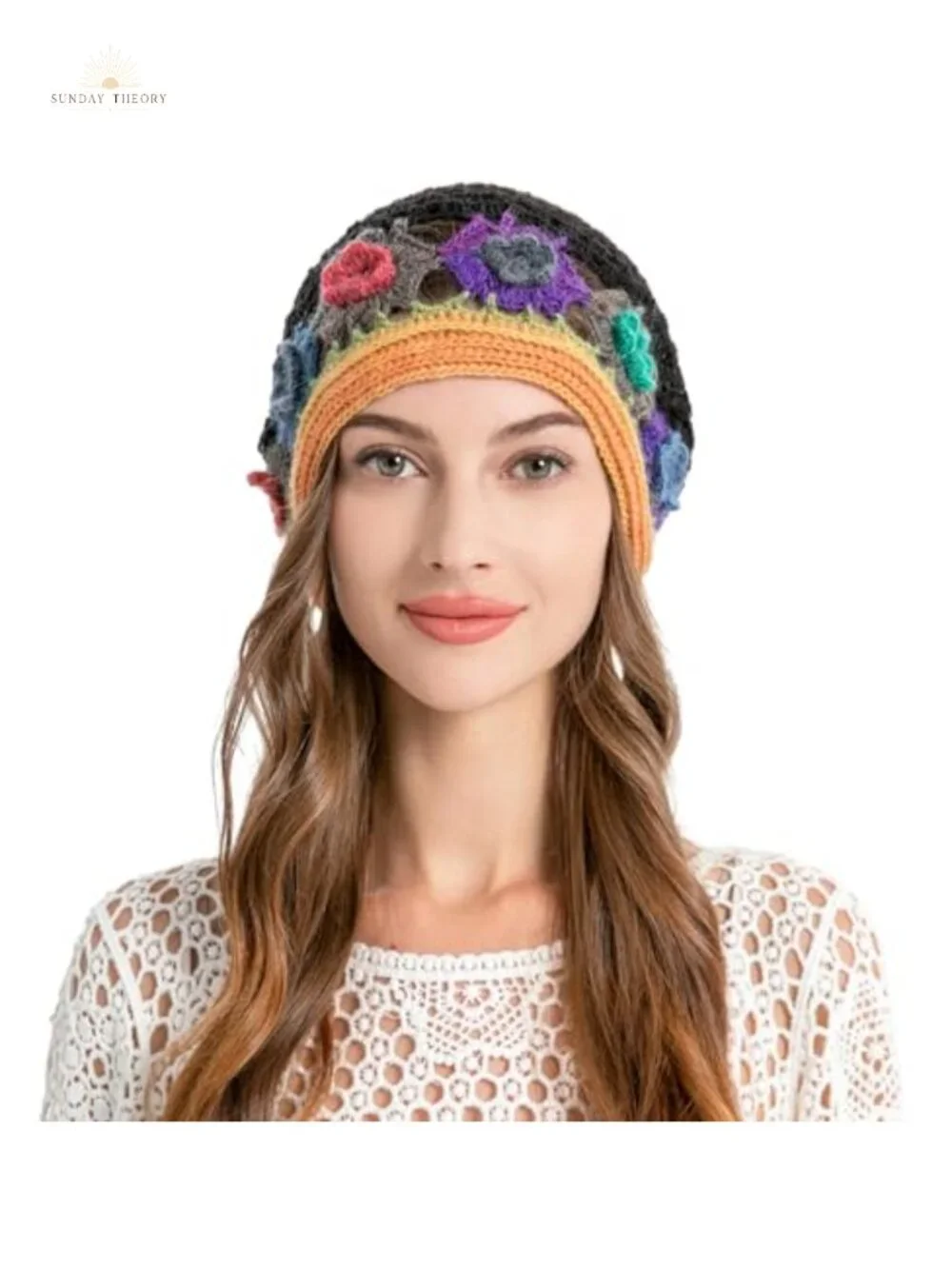 Handmade Crochet Slouchy Beanie Hat Cotton Summer Skull Cap